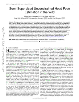 Semi-Supervised Unconstrained Head Pose Estimation in the Wild