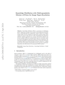 Knowledge Distillation with Multi-granularity Mixture of Priors for
  Image Super-Resolution