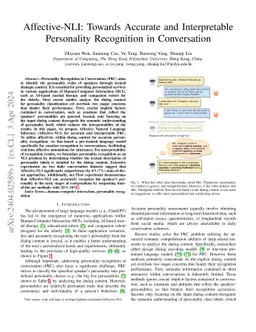 Affective-NLI: Towards Accurate and Interpretable Personality
  Recognition in Conversation