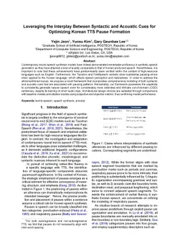 Leveraging the Interplay Between Syntactic and Acoustic Cues for
  Optimizing Korean TTS Pause Formation