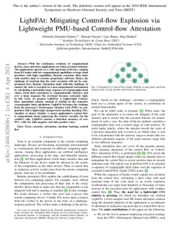 LightFAt: Mitigating Control-flow Explosion via Lightweight PMU-based
  Control-flow Attestation