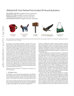 3DStyleGLIP: Part-Tailored Text-Guided 3D Neural Stylization