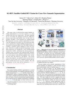 SG-BEV: Satellite-Guided BEV Fusion for Cross-View Semantic Segmentation