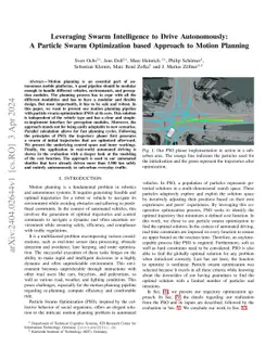 Leveraging Swarm Intelligence to Drive Autonomously: A Particle Swarm
  Optimization based Approach to Motion Planning