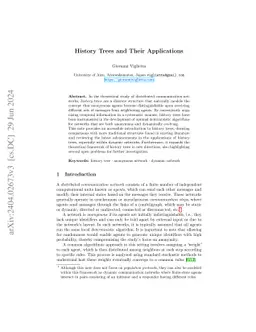 History Trees and Their Applications