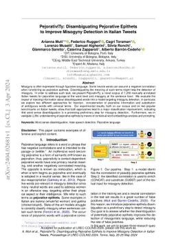 PejorativITy: Disambiguating Pejorative Epithets to Improve Misogyny
  Detection in Italian Tweets