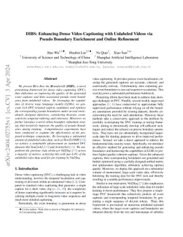 DIBS: Enhancing Dense Video Captioning with Unlabeled Videos via Pseudo
  Boundary Enrichment and Online Refinement