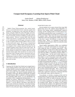 Unsupervised Occupancy Learning from Sparse Point Cloud