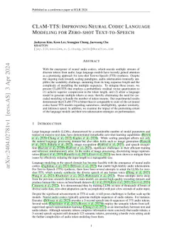 CLaM-TTS: Improving Neural Codec Language Model for Zero-Shot
  Text-to-Speech