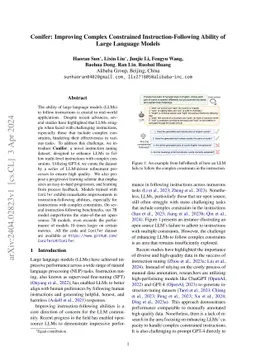 Conifer: Improving Complex Constrained Instruction-Following Ability of
  Large Language Models