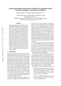 Retrieving Examples from Memory for Retrieval Augmented Neural Machine
  Translation: A Systematic Comparison