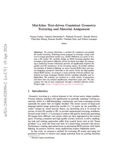 MatAtlas: Text-driven Consistent Geometry Texturing and Material
  Assignment
