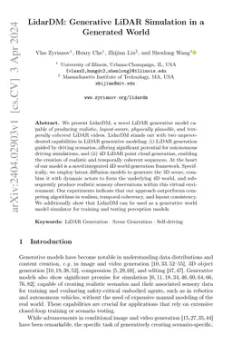 LidarDM: Generative LiDAR Simulation in a Generated World
