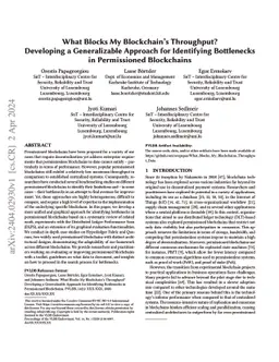 What Blocks My Blockchain's Throughput? Developing a Generalizable
  Approach for Identifying Bottlenecks in Permissioned Blockchains