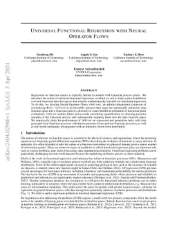 Universal Functional Regression with Neural Operator Flows