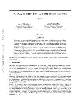ANOVA-boosting for Random Fourier Features