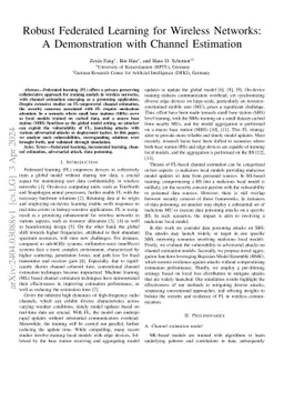 Robust Federated Learning for Wireless Networks: A Demonstration with
  Channel Estimation
