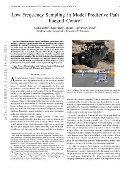 Low Frequency Sampling in Model Predictive Path Integral Control