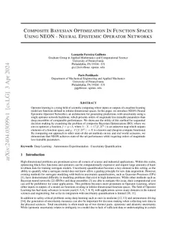 Composite Bayesian Optimization In Function Spaces Using NEON -- Neural
  Epistemic Operator Networks