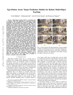 Ego-Motion Aware Target Prediction Module for Robust Multi-Object
  Tracking