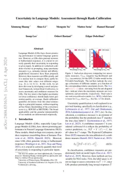 Uncertainty in Language Models: Assessment through Rank-Calibration