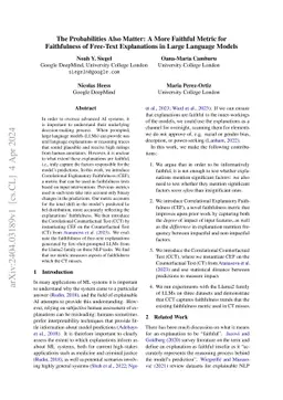 The Probabilities Also Matter: A More Faithful Metric for Faithfulness
  of Free-Text Explanations in Large Language Models