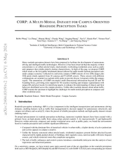 CORP: A Multi-Modal Dataset for Campus-Oriented Roadside Perception
  Tasks