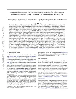 Accurate Low-Degree Polynomial Approximation of Non-polynomial Operators
  for Fast Private Inference in Homomorphic Encryption