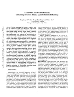 Learn What You Want to Unlearn: Unlearning Inversion Attacks against
  Machine Unlearning