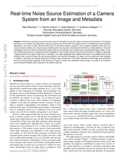Real-time Noise Source Estimation of a Camera System from an Image and
  Metadata