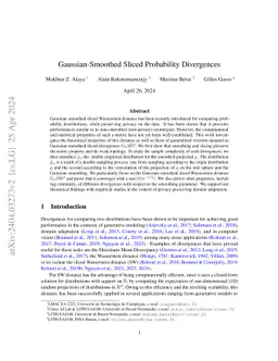Gaussian-Smoothed Sliced Probability Divergences