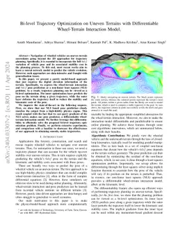 Bi-level Trajectory Optimization on Uneven Terrains with Differentiable
  Wheel-Terrain Interaction Model