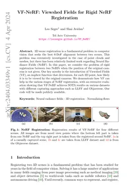 VF-NeRF: Viewshed Fields for Rigid NeRF Registration