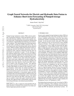 Graph Neural Networks for Electric and Hydraulic Data Fusion to Enhance
  Short-term Forecasting of Pumped-storage Hydroelectricity