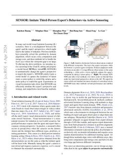 SENSOR: Imitate Third-Person Expert's Behaviors via Active Sensoring