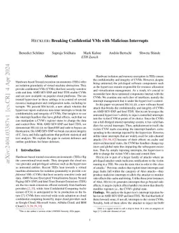 Heckler: Breaking Confidential VMs with Malicious Interrupts