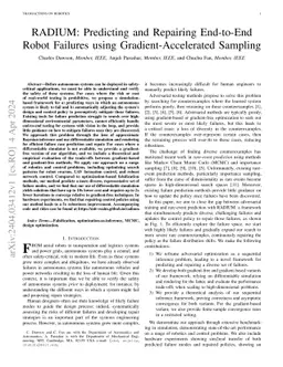 RADIUM: Predicting and Repairing End-to-End Robot Failures using
  Gradient-Accelerated Sampling