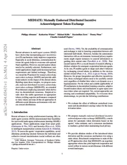 MEDIATE: Mutually Endorsed Distributed Incentive Acknowledgment Token
  Exchange