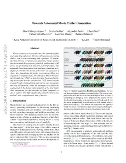 Towards Automated Movie Trailer Generation