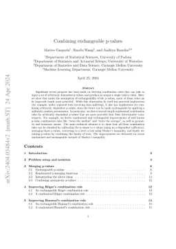 Combining exchangeable p-values