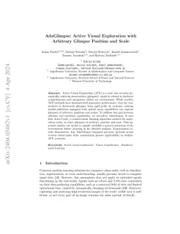 AdaGlimpse: Active Visual Exploration with Arbitrary Glimpse Position
  and Scale