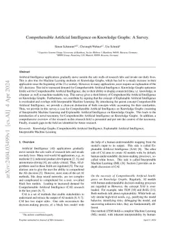 Comprehensible Artificial Intelligence on Knowledge Graphs: A survey