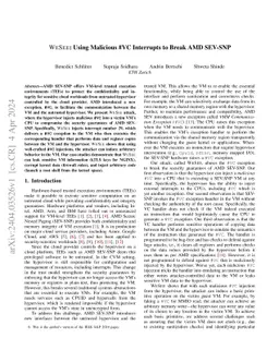 WeSee: Using Malicious #VC Interrupts to Break AMD SEV-SNP