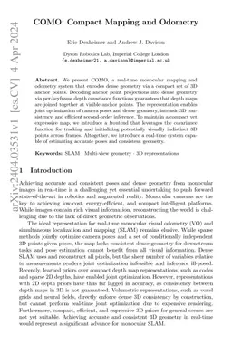 COMO: Compact Mapping and Odometry