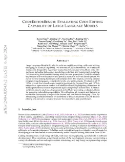 CodeEditorBench: Evaluating Code Editing Capability of Large Language Models