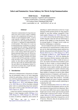 Select and Summarize: Scene Saliency for Movie Script Summarization