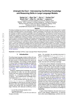 Untangle the KNOT: Interweaving Conflicting Knowledge and Reasoning
  Skills in Large Language Models