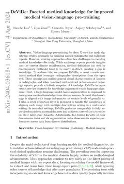 DeViDe: Faceted medical knowledge for improved medical vision-language
  pre-training