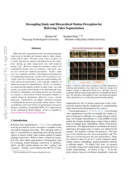 Decoupling Static and Hierarchical Motion Perception for Referring Video
  Segmentation