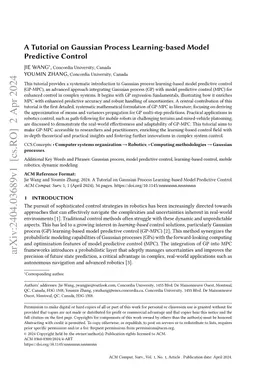 A Tutorial on Gaussian Process Learning-based Model Predictive Control